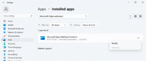 How to Repair Microsoft Edge WebView2 Runtime in Windows 11 – TechNotes